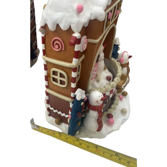 Gingerbread House Musical Rotating Snowman Music Box by Studio Nova W/Box - Picture 5 of 16